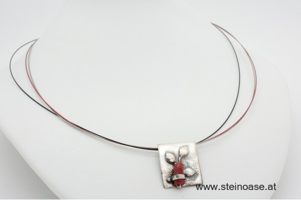 Schmuck-Set Anhänger Koralle